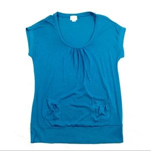 Long Blue Tunic with Pockets